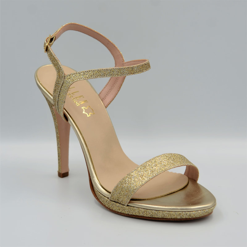 Νυφικά Παπούτσια - Κωδ. 142704 Χρώμα Χρυσό Glitter
