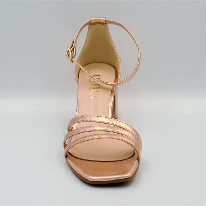Νυφικά Παπούτσια - Κωδ. 51519 - Χρώμα χαλκός σαγρέ