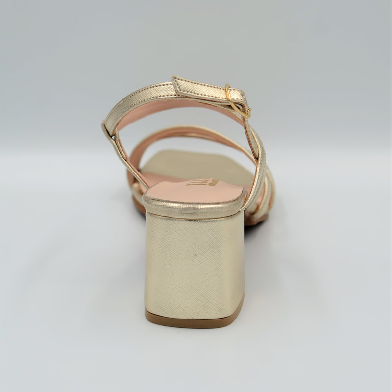 Νυφικά Παπούτσια - Κωδ. 51528 - Χρώμα χρυσό σαγρέ